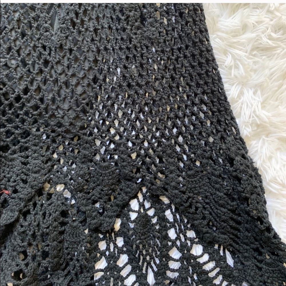 FREE PEOPLE RARE BLACK CROCHET BELLA DONNA DRESS - Picture 7 of 8